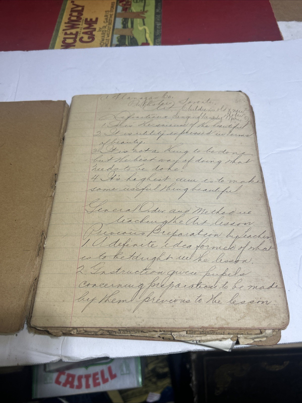 Vintage 1916 Hand Made Scrap Book  Magazine Clippings