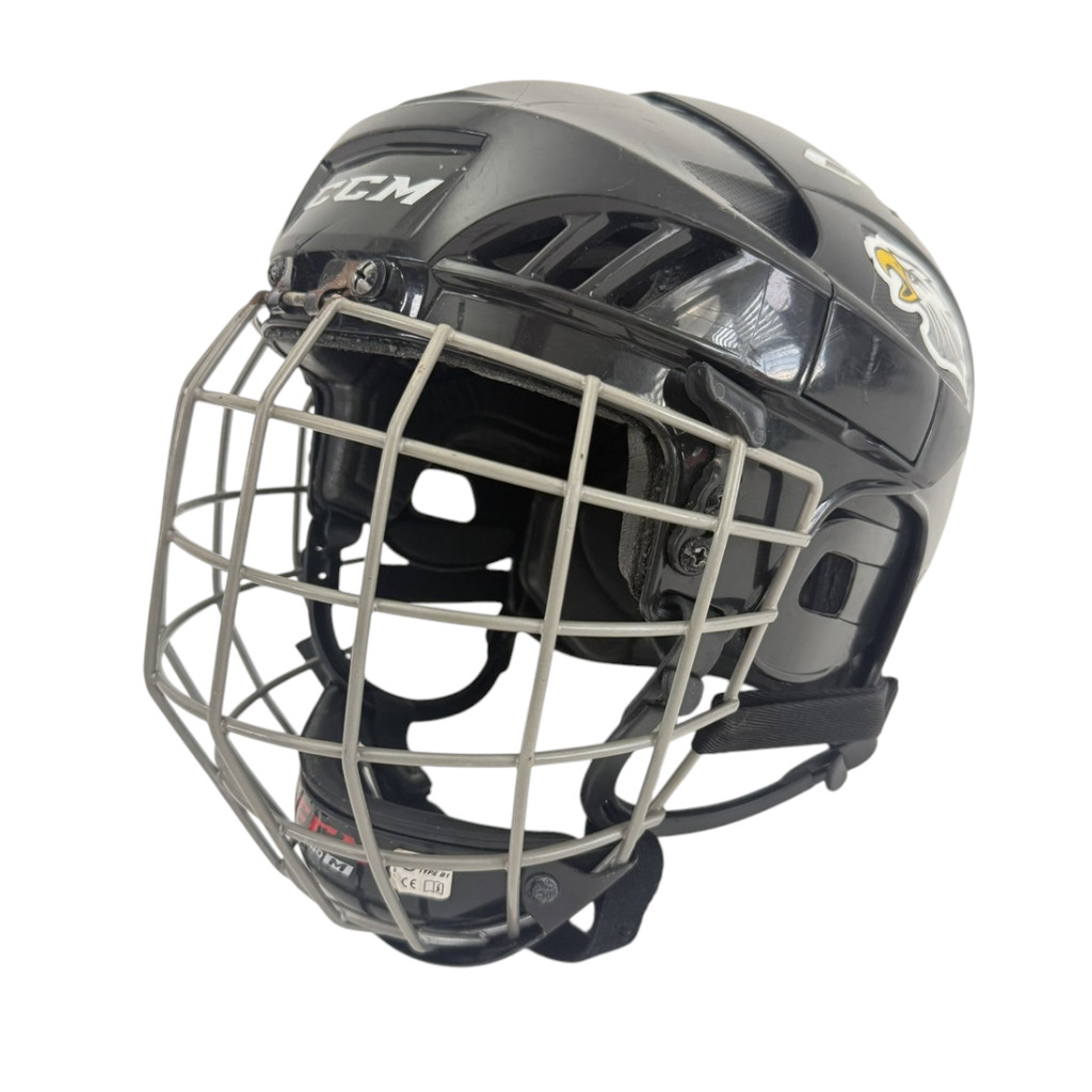 CCM FL40 M Sr Black Ice Hockey Helmet w/ Face Mask Cage Senior 6 7/8\ CCM FL40 M Sr Black Ice Hockey Helmet w/ Face Mask Cage Senior 6 7/8\