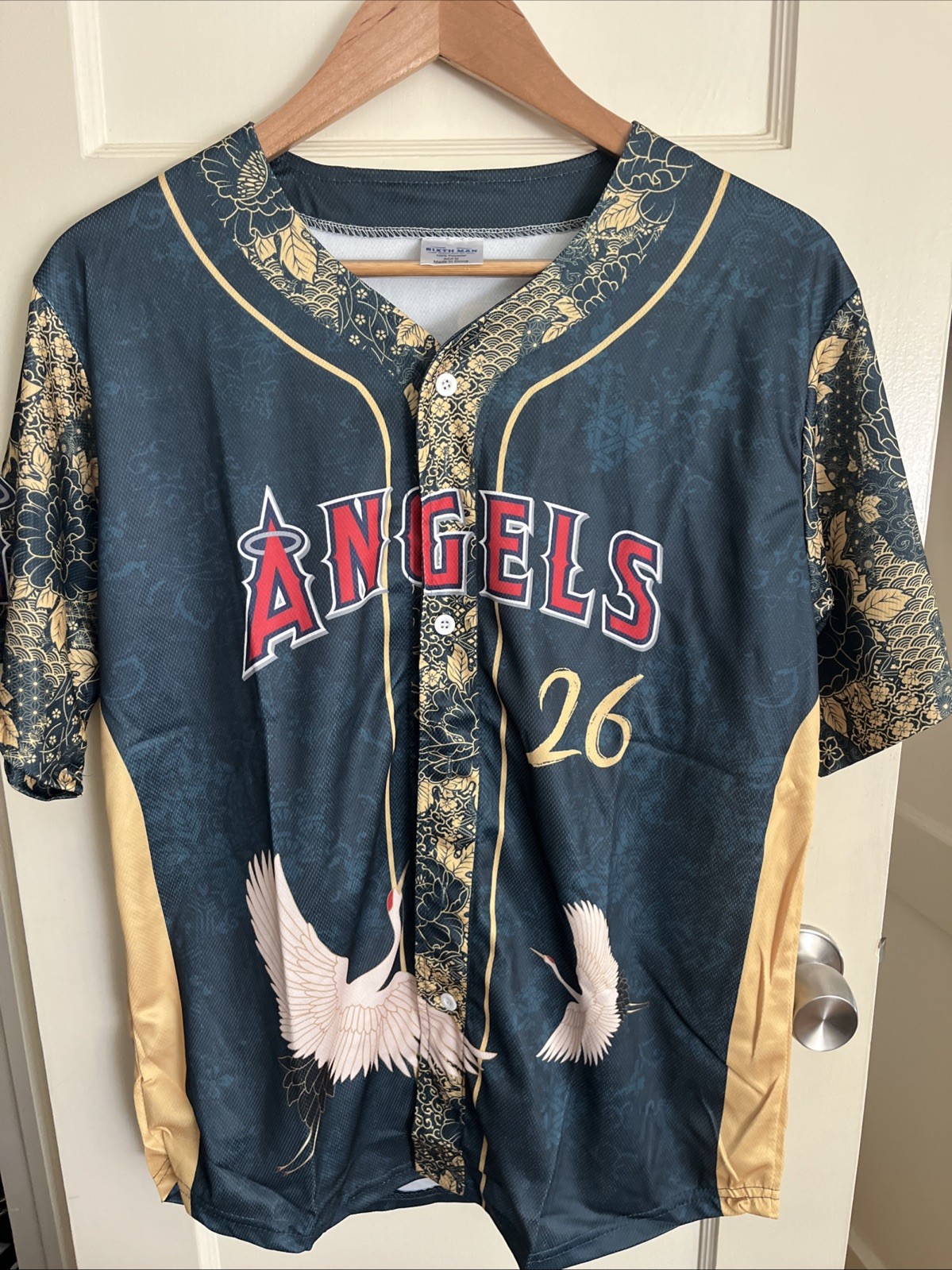 Los Angeles Anaheim Angels Japanese Heritage Night Jersey SGA MEDIUM