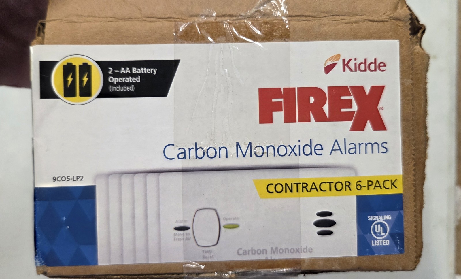 Kidde KN-COB-LP2 Carbon Monoxide Alarm Battery Operated 5-Pack