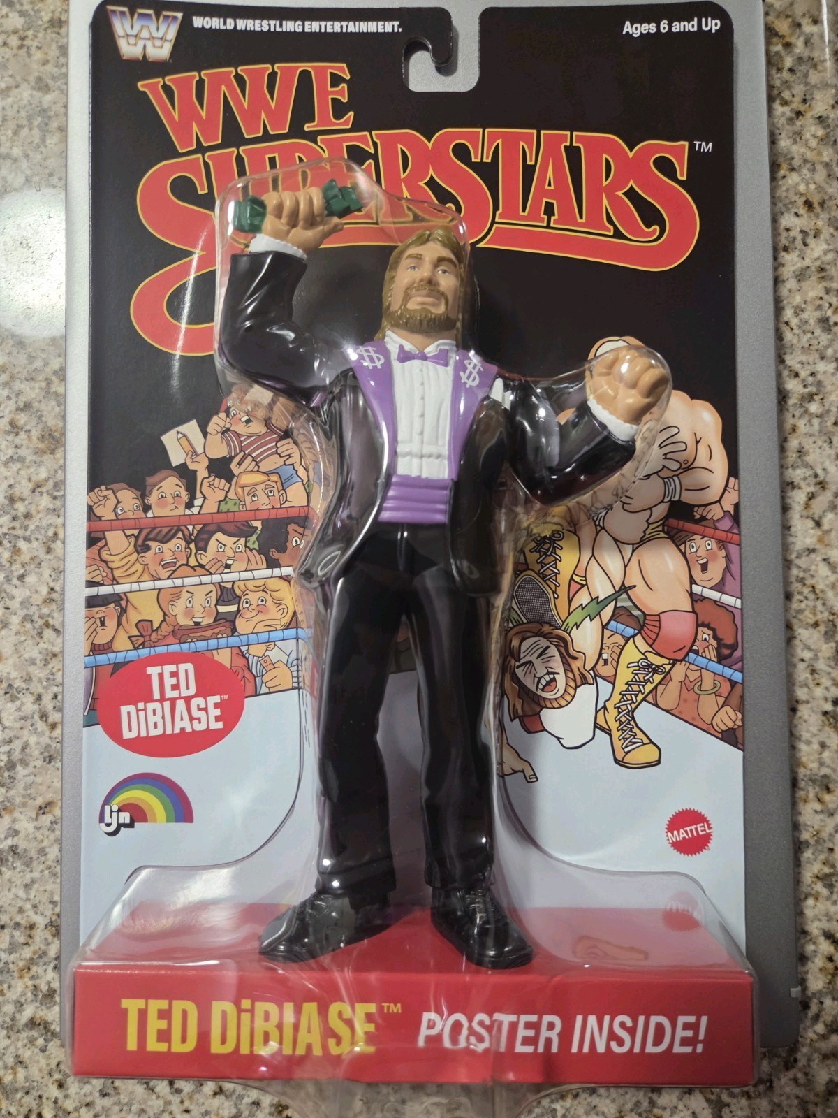 WWE Superstars LJN Ted Dibiase Black Card Figure Mattel WWE Superstars LJN Ted Dibiase Black Card Figure Mattel