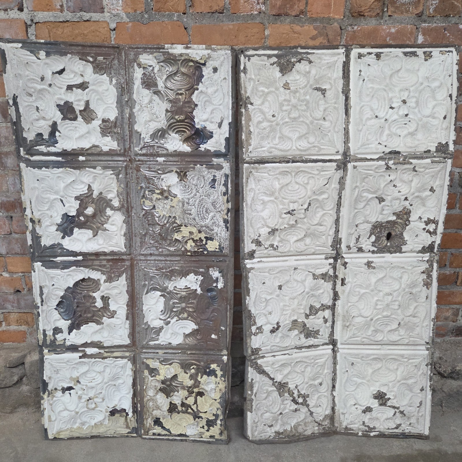 Vintage 1800\'s Tin Ceiling Tile Victorian Architectural Salvage 24\