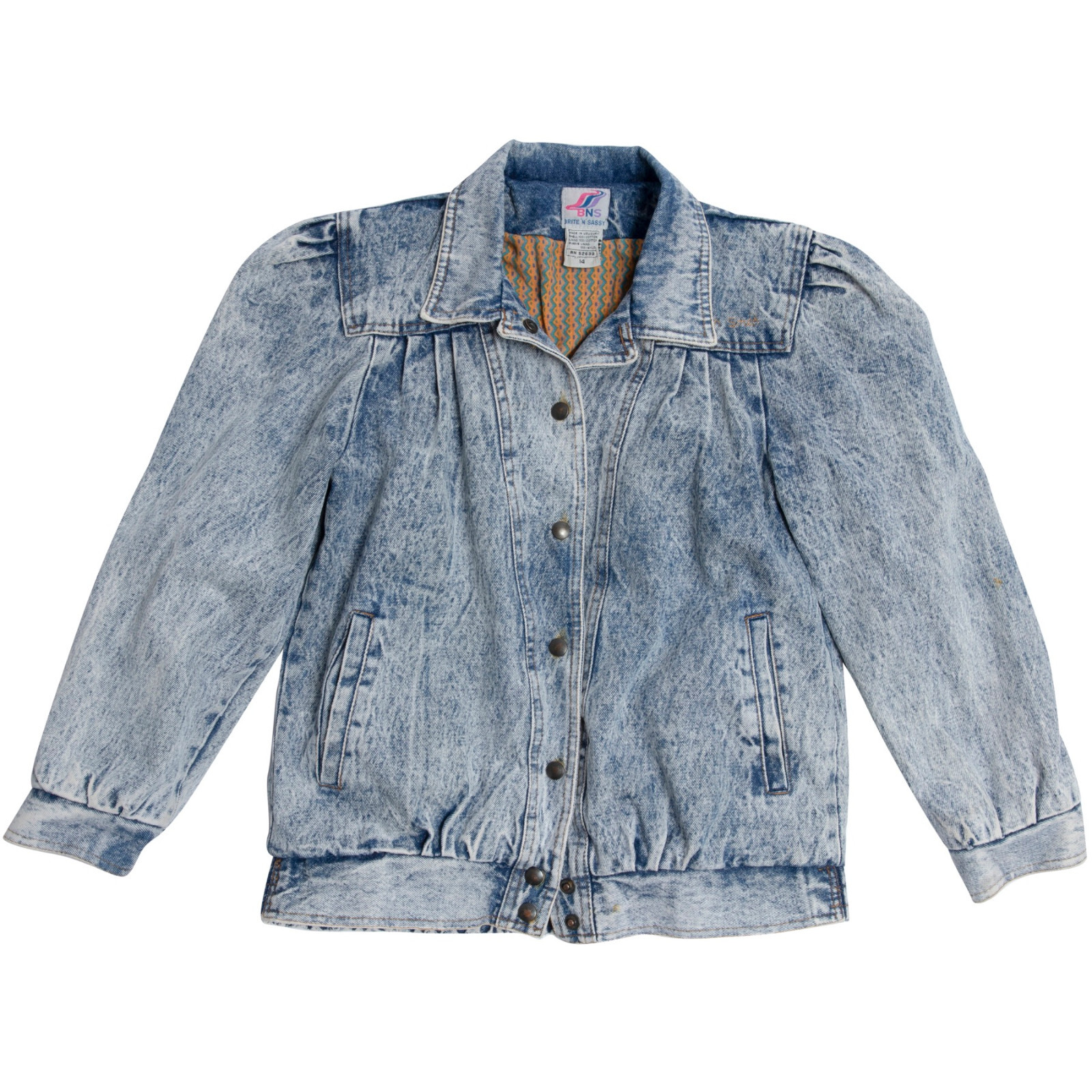 BNS (South America) Vintage, 1980s, Acid Wash Denim