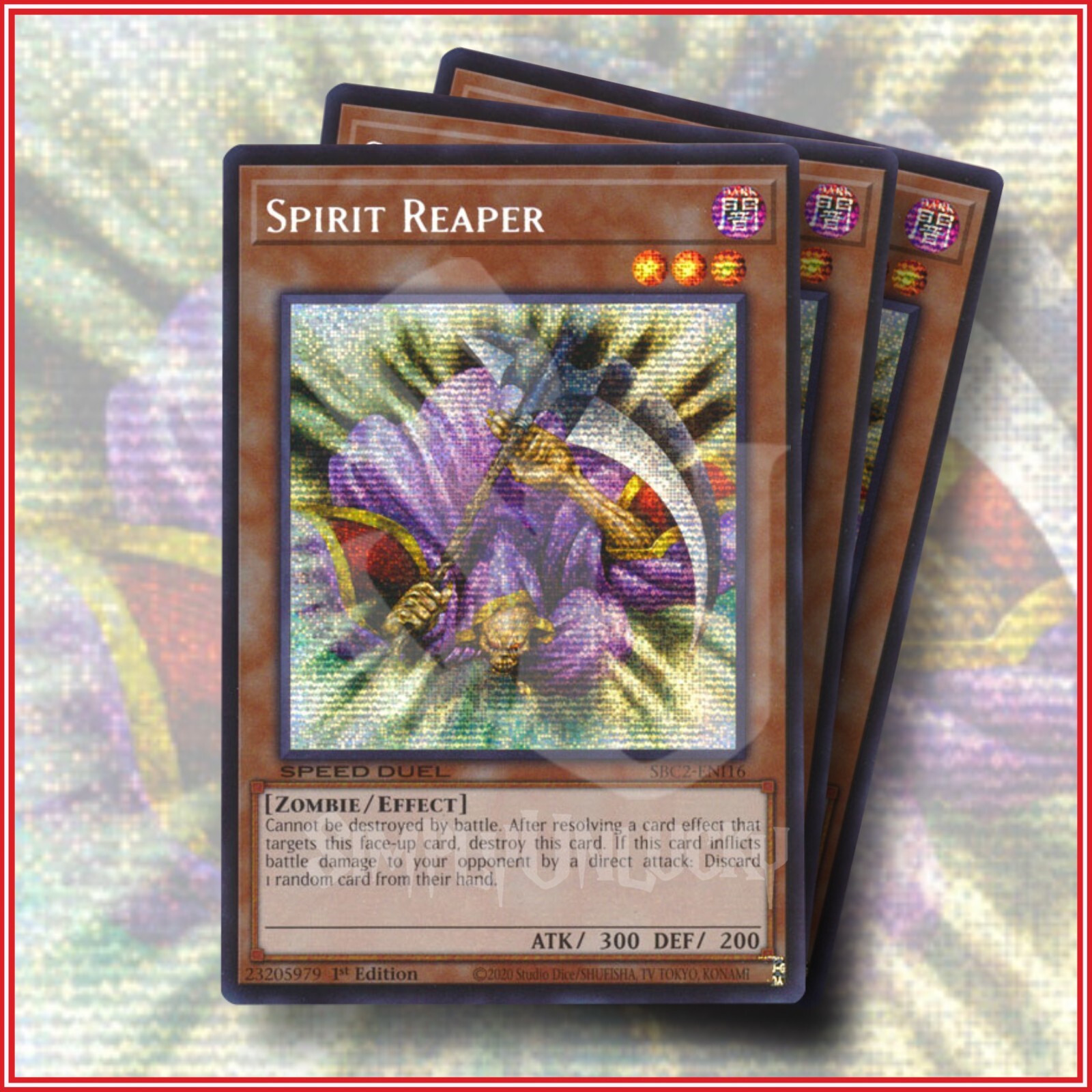 YuGiOh SPIRIT REAPER SBC2-ENI16 Prismatic Secret Rare Battle City