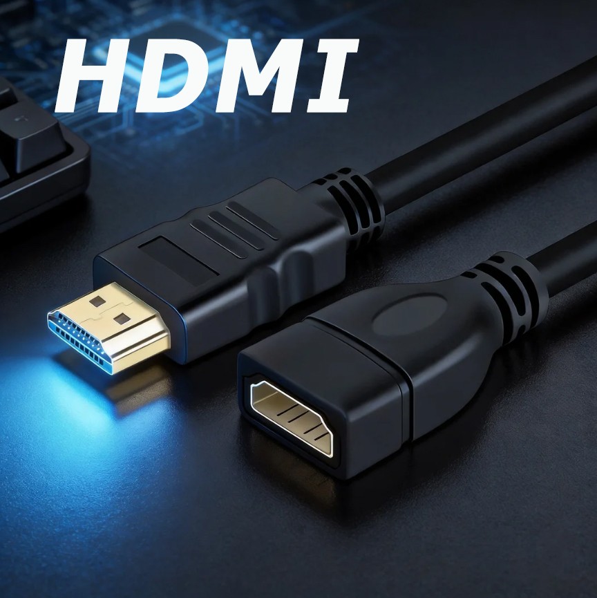 Premium HDMI Male to Female Extension Cable for PS3 HDTV LED TV 50CM Extend US
