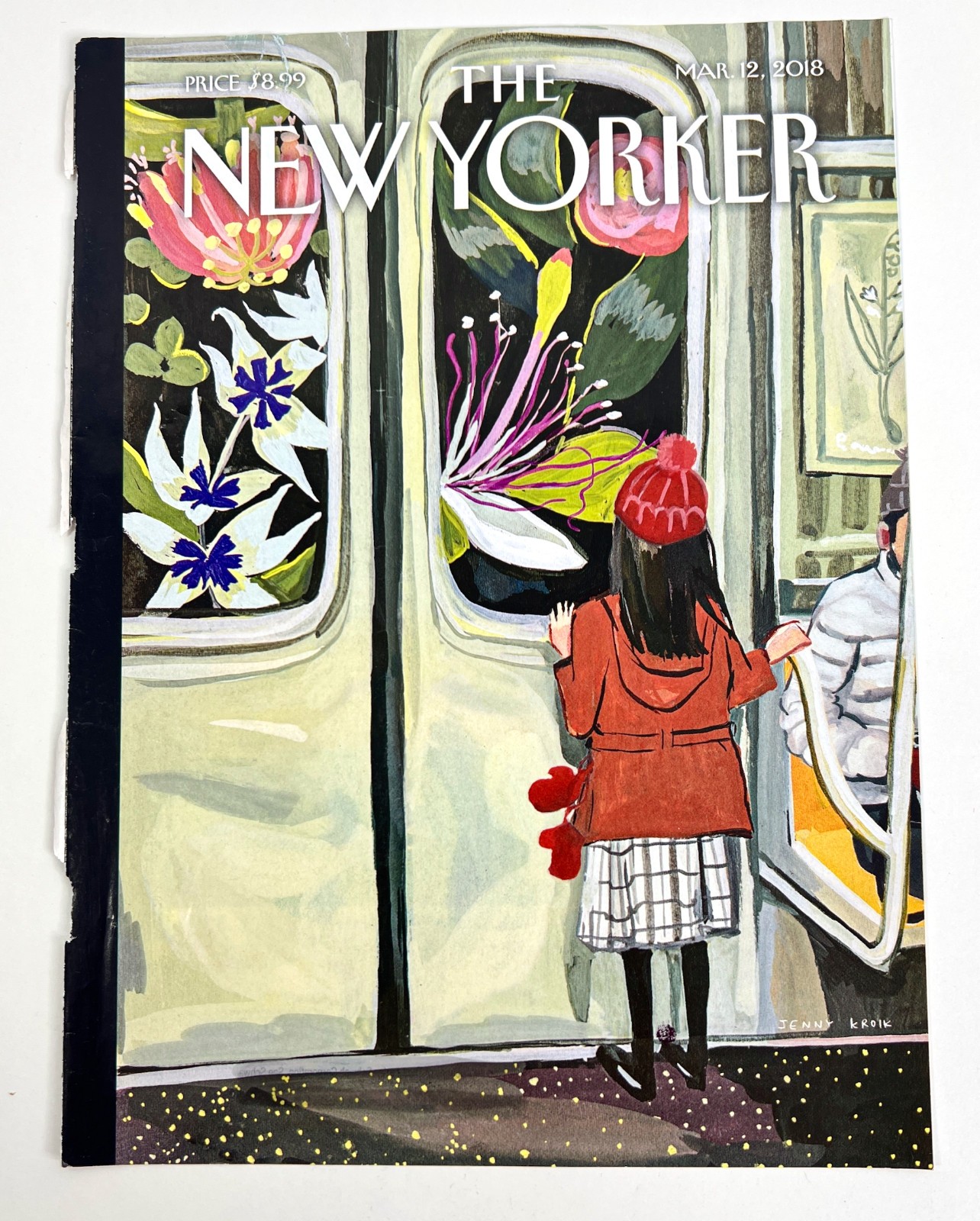 The New Yorker Cover March 12 2018 Jenny Kroik Next Stop Subway Art No Label