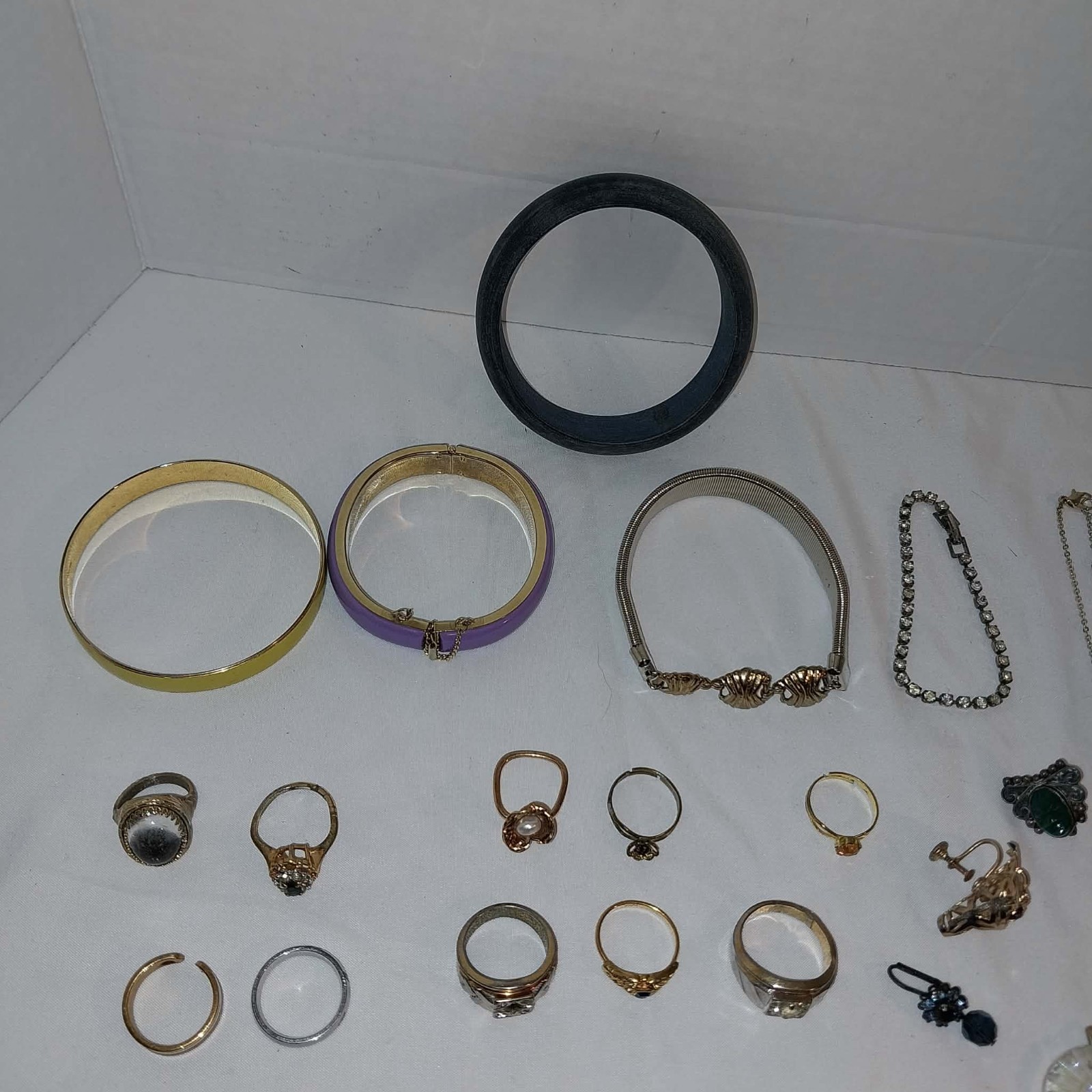 Vintage Anson & Mixed Costume Jewelry Lot Bracelets Rings Necklace Pendant