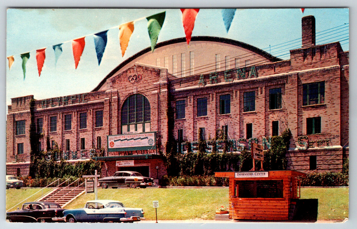 c1960s Lake Placid Olympic Arena Adirondack New York Postcard Lot of 100 c1960s Lake Placid Olympic Arena Adirondack New York Postcard Lot of 100