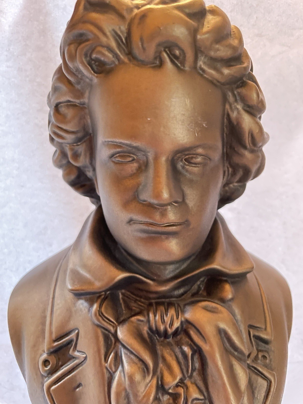 Ludwig Van Beethoven Bust Statue Figurine Chalkware Bronze Finish 12” Heavy VTG Ludwig Van Beethoven Bust Statue Figurine Chalkware Bronze Finish 12” Heavy VTG