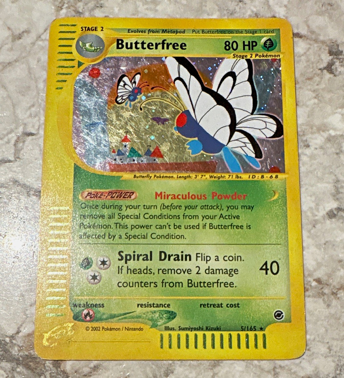 The Pokémon Company Pokemon TCG Butterfree 005/165 Expedition Holo Rare 2002