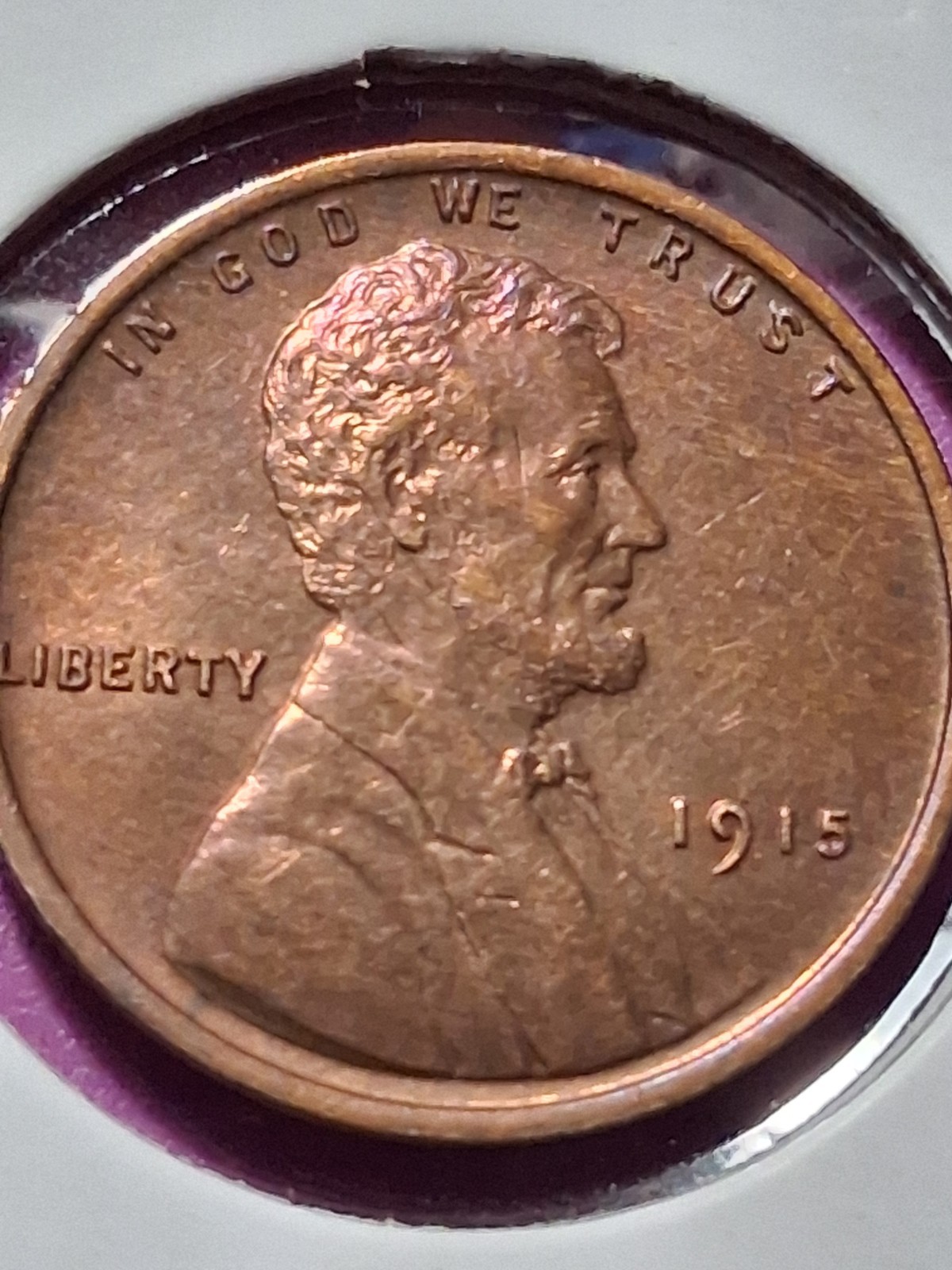 1915-P  LINCOLN CENT. MS/ BU/ RED.RARE & SCARCE. COLLECTORS CHOICE.