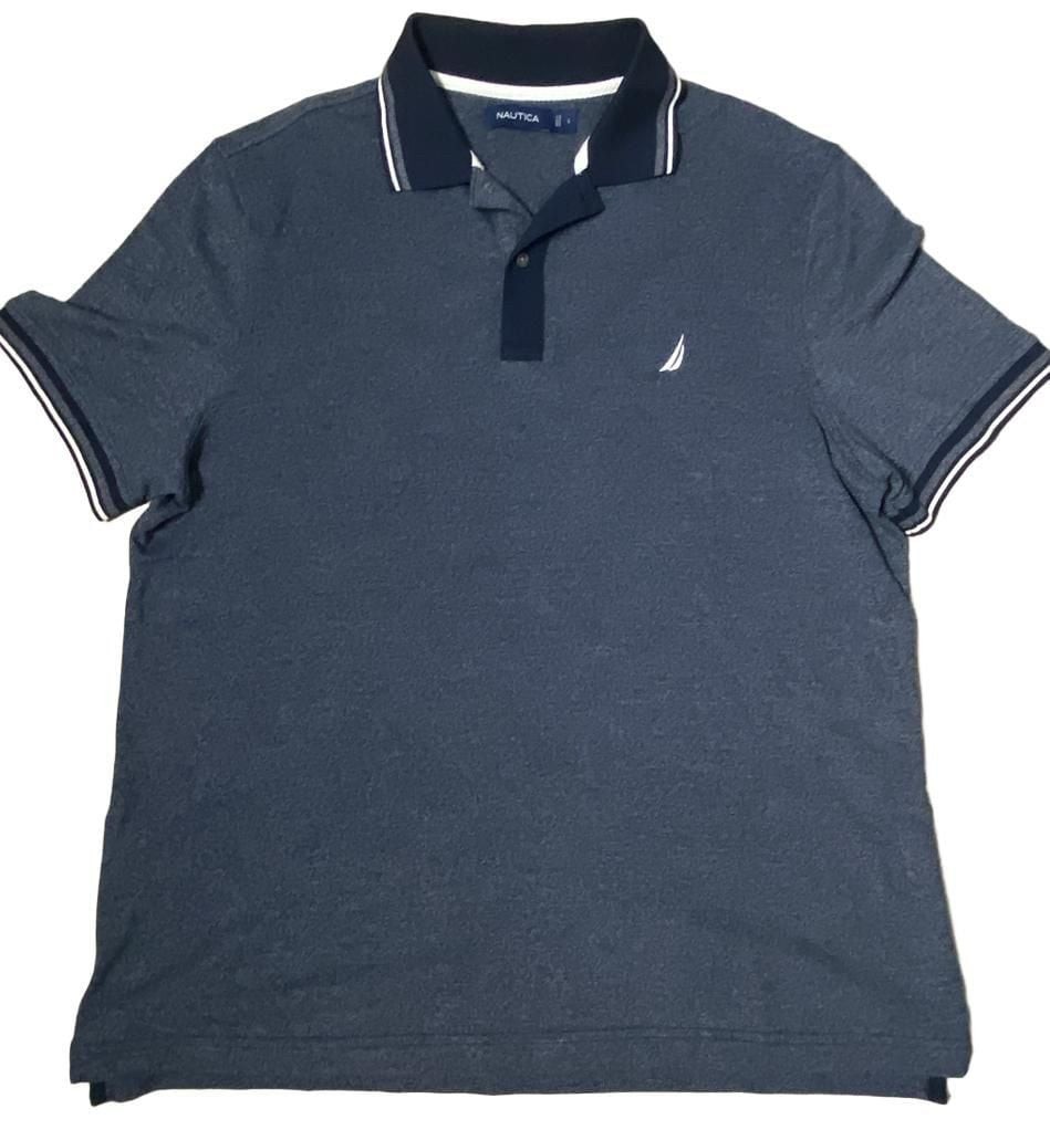 Nautica Blue Heather Polo Shirt Size L Nautica Blue Heather Polo Shirt Size L