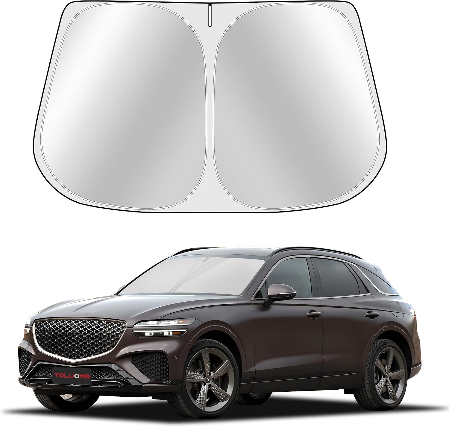 Custom Windshield Sun Shade for Genesis GV70 2022-2025 - Reflective Fabric, Full