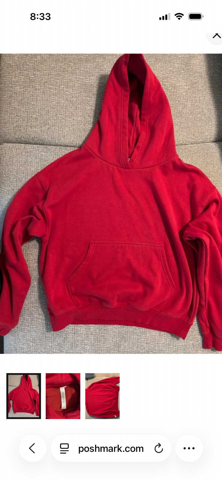 Red fabletics hoodie size large, brand new Red fabletics hoodie size large, brand new