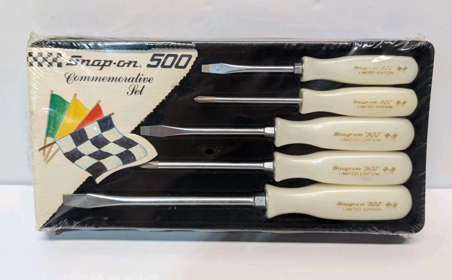 Snap On Indy 500 Limited Edition 5 Piece Screwdriver Set Pearl White SEALED