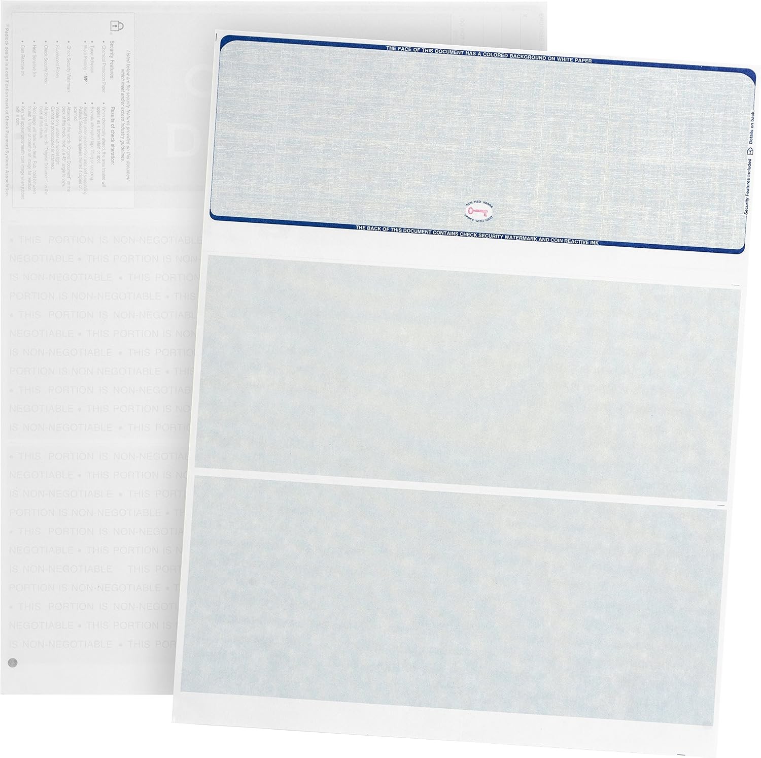 2500 Blank Check Stock 3 Part Letter Bulk 24 lb 2 sided print security features 2500 Blank Check Stock 3 Part Letter Bulk 24 lb 2 sided print security features