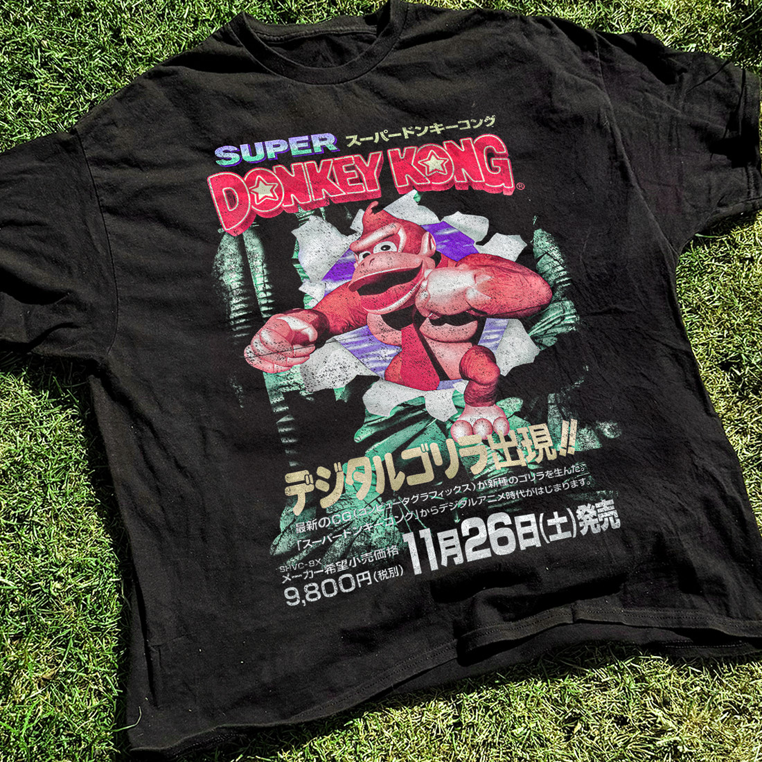 1994 Super Donkey Kong SNES Vintage T-Shirt Nintendo Retro Game Tee S-5XL