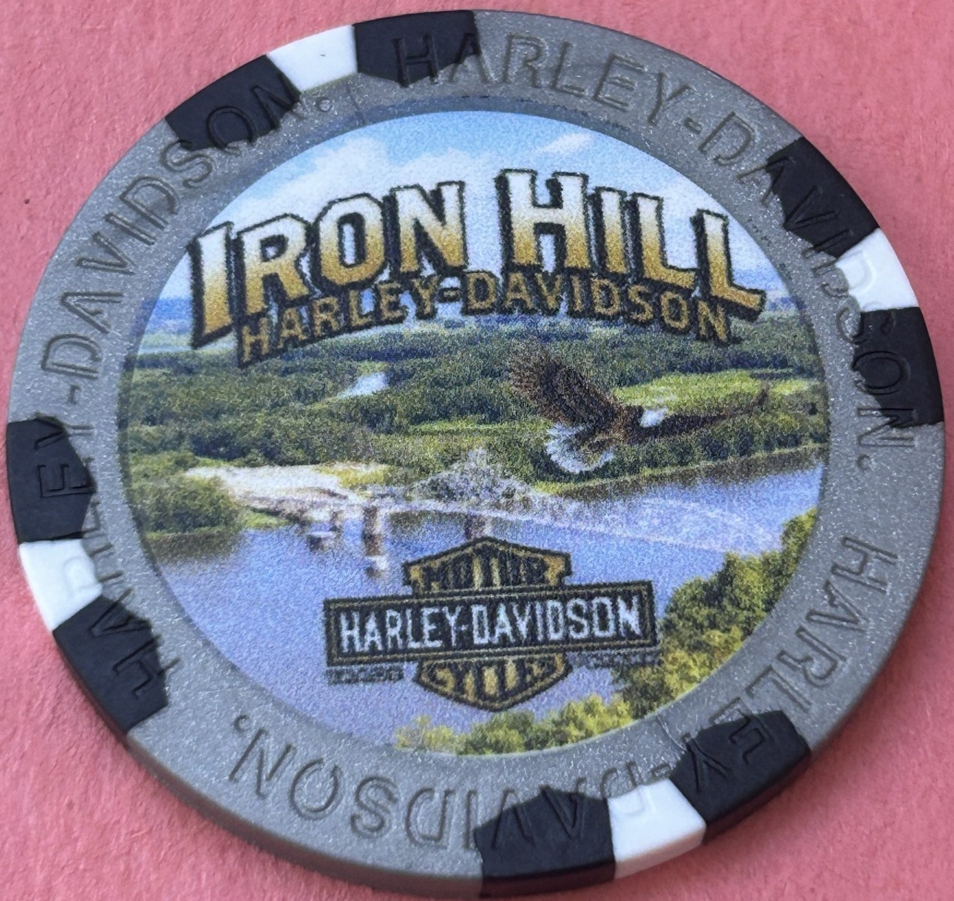 Harley Davidson Wide Print Poker Chip from Iron Hill HD in Waukon, Iowa