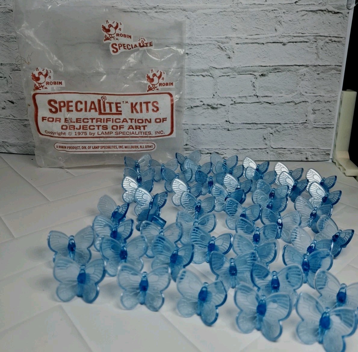 Vtg 1975 48 Lamp Specialties SpeciaLite Blue Butterfly Lights Pegs Tree Lot Vtg 1975 48 Lamp Specialties SpeciaLite Blue Butterfly Lights Pegs Tree Lot