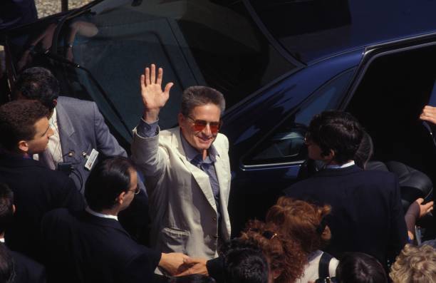 Michael Douglas at the 45th Cannes Film Festival for the film \'Bas- Old Photo