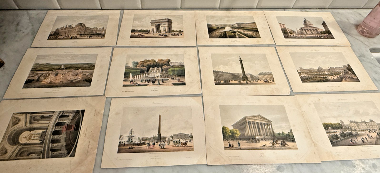 11 Antique 1855 Paris Lithos – Complete \ 11 Antique 1855 Paris Lithos – Complete \