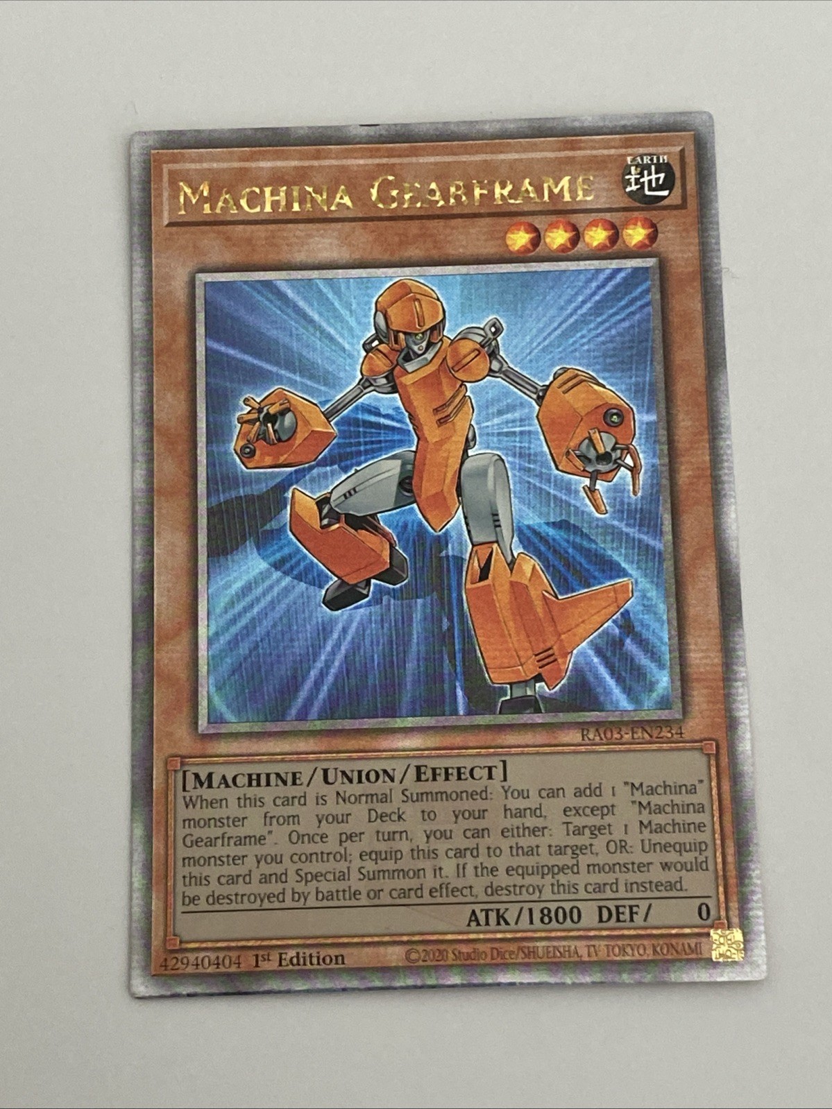 Yugioh Card TCG Machina Gearframe RA03-EN234 1st Quarter Century Secret Rare NM Yugioh Card TCG Machina Gearframe RA03-EN234 1st Quarter Century Secret Rare NM