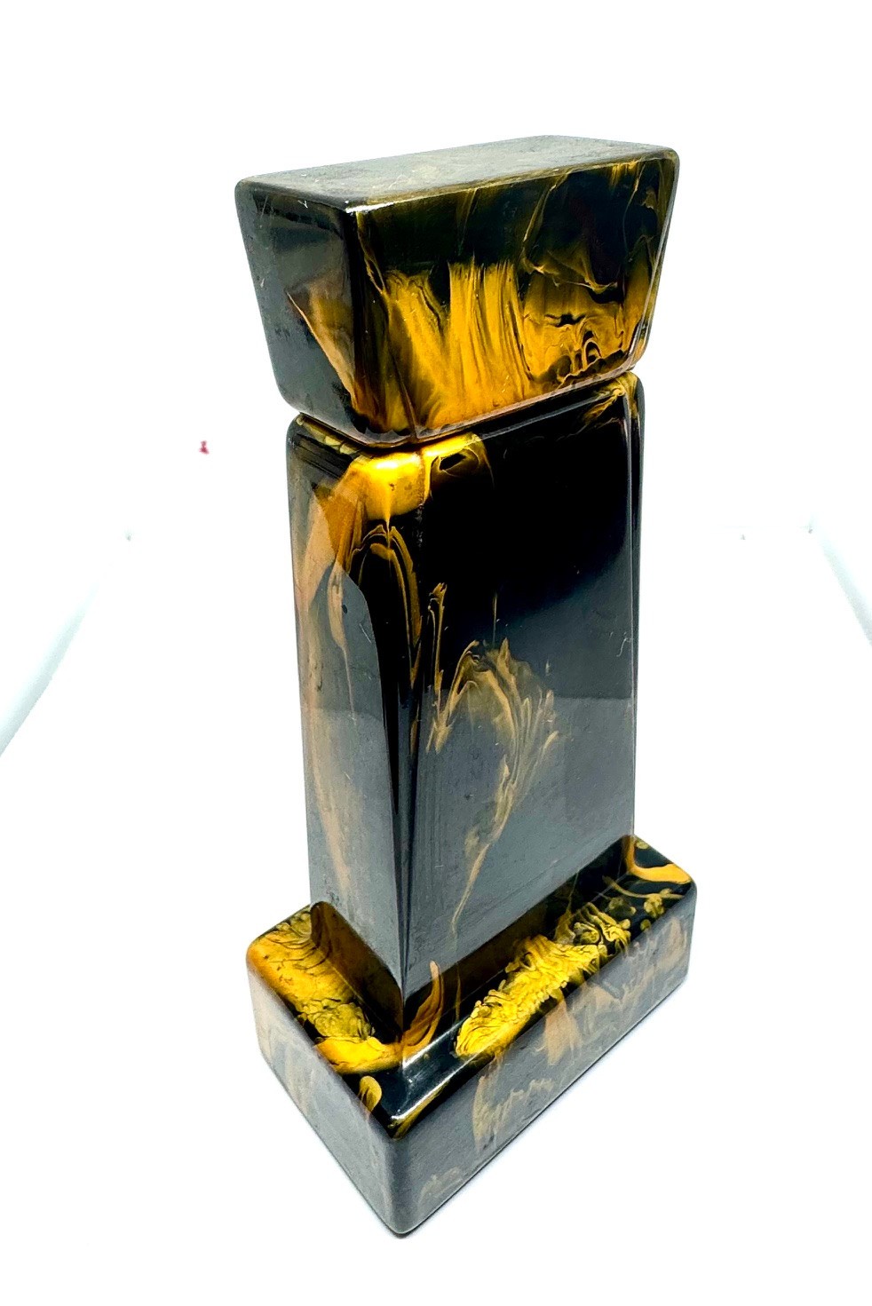Vintage Ellis Buffalo NY Petrol Table Lighter Marbled Bakelite Catalin Art Deco