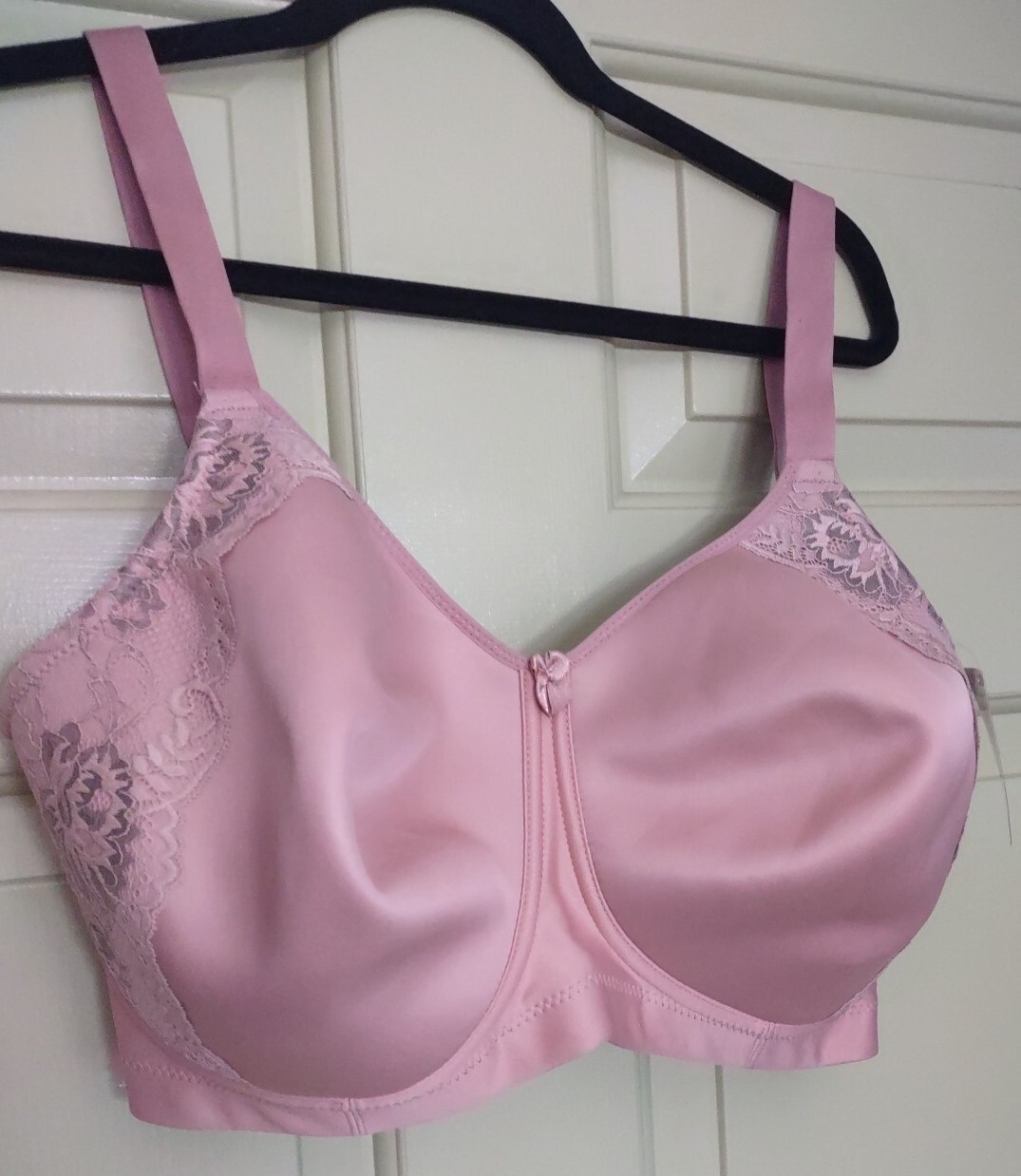 ELILA 1903 Dusty Rose Microfiber & Lace Molded Softcup Bra, US 36H