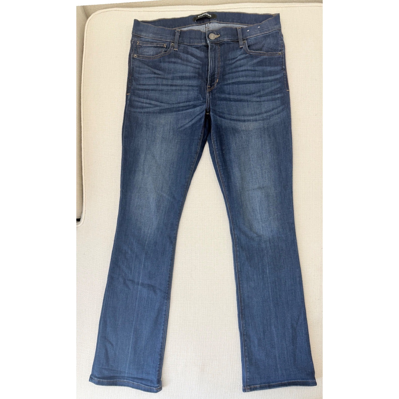 Express Barely Boot Jeans Womens 12R Mid Rise Stretch Medium Wash Excellent