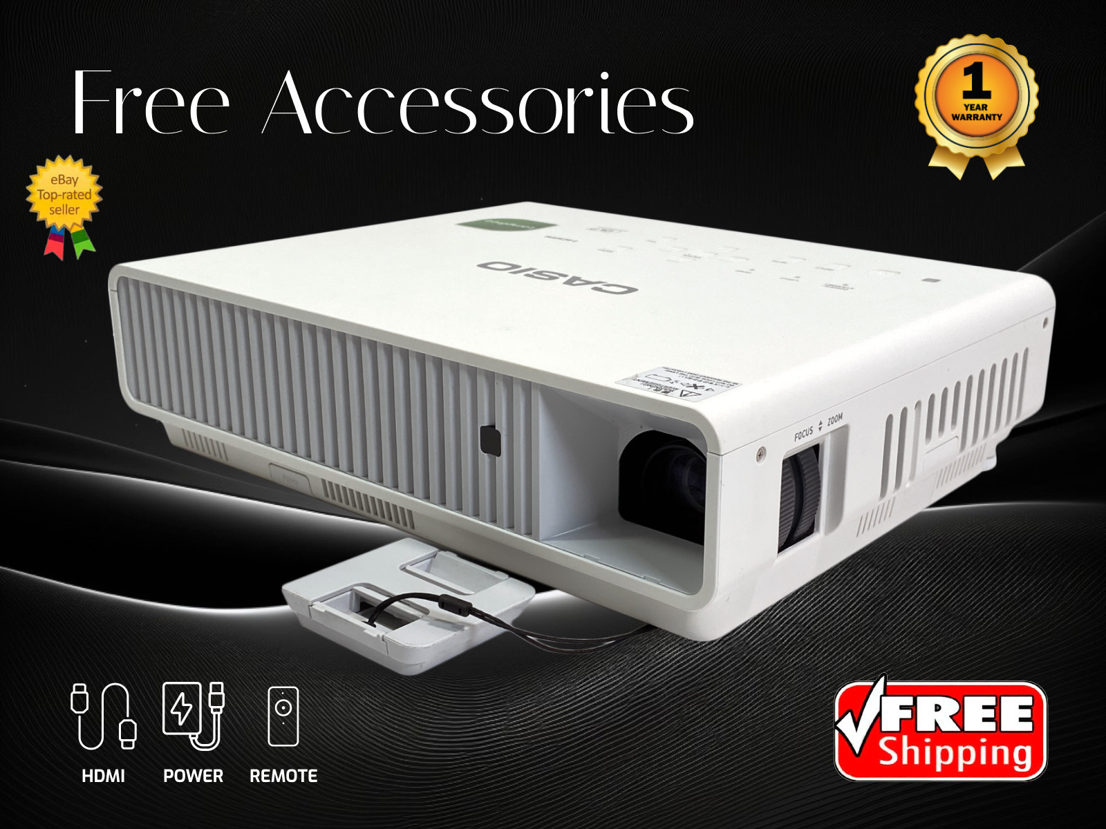 REFURBISHED Casio XJ-M141 DLP Projector Laser/LED Hybrid 2500 ANSI Full HD HDMI