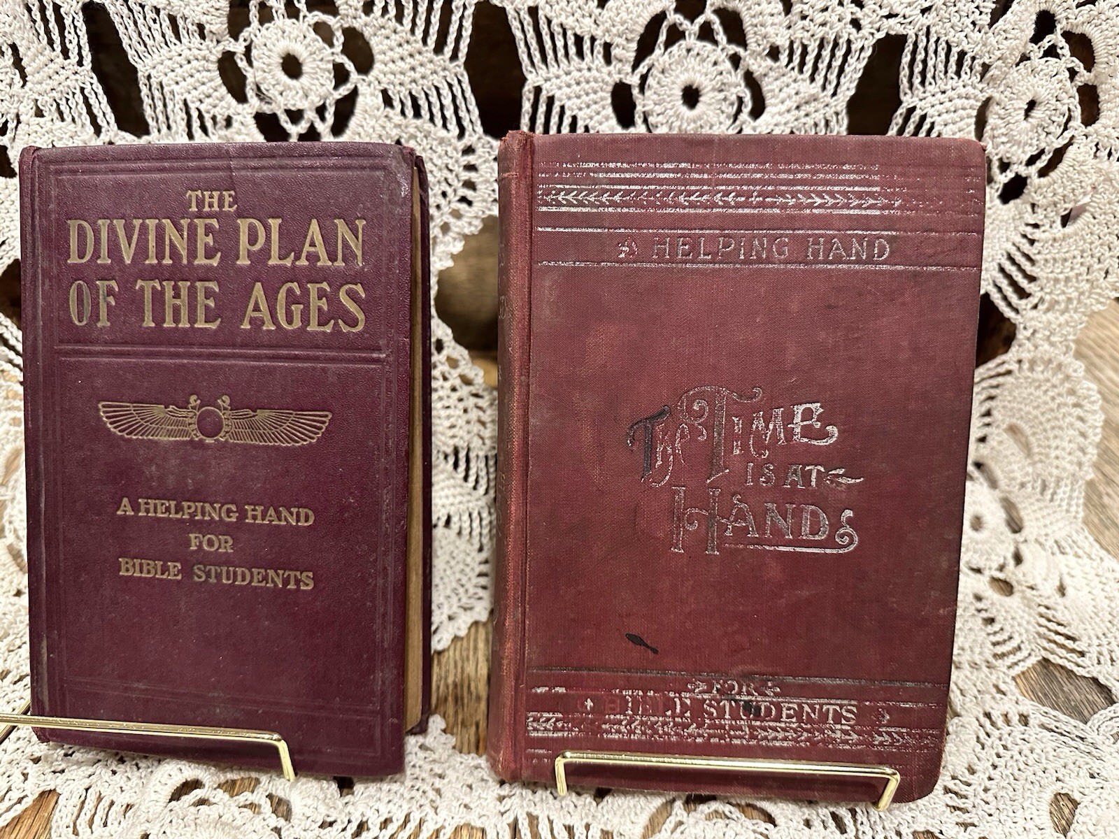 Lot of (2) Antique Books The Divine Plan of The Ages; The Time Is At Hands Lot of (2) Antique Books The Divine Plan of The Ages; The Time Is At Hands