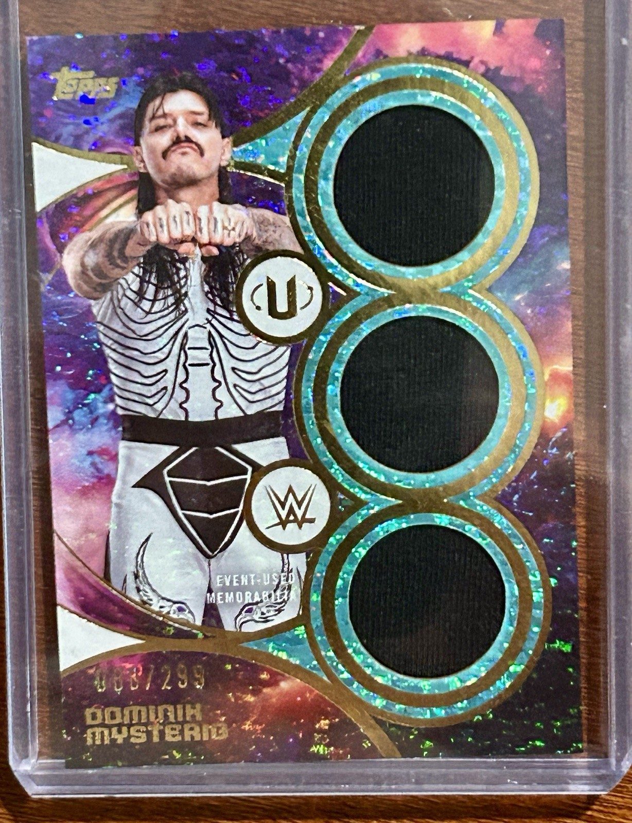 2026 Topps Universe WWE Dominik Mysterio Superstar 🔥Triple Relic Aqua /299🔥