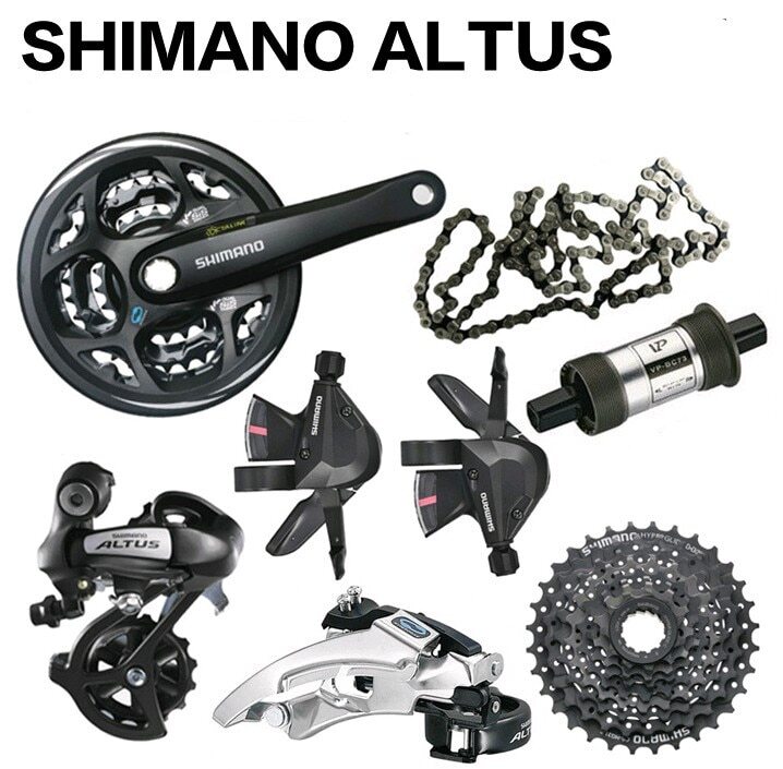 Shimano Altus M310 3x8 Speed Groupset 7pcs Shifter Derailleur Crank Cassette MTB