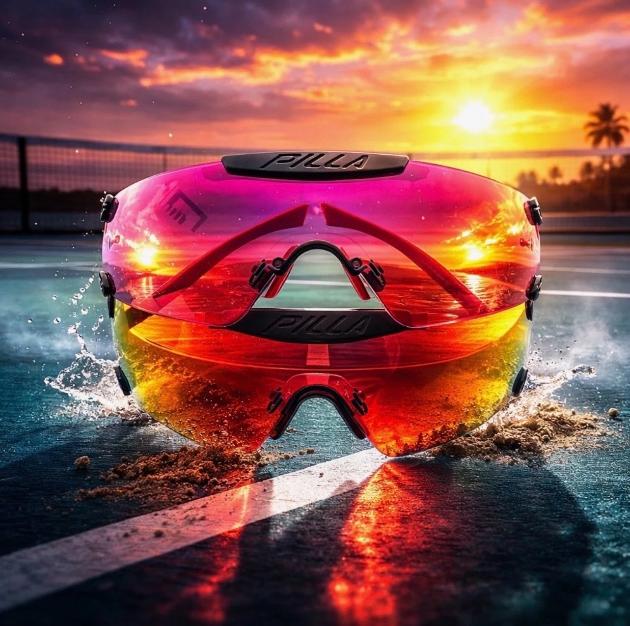 Pilla Pickleball Sunglasses Protective Eyewear 2 Lens Kit