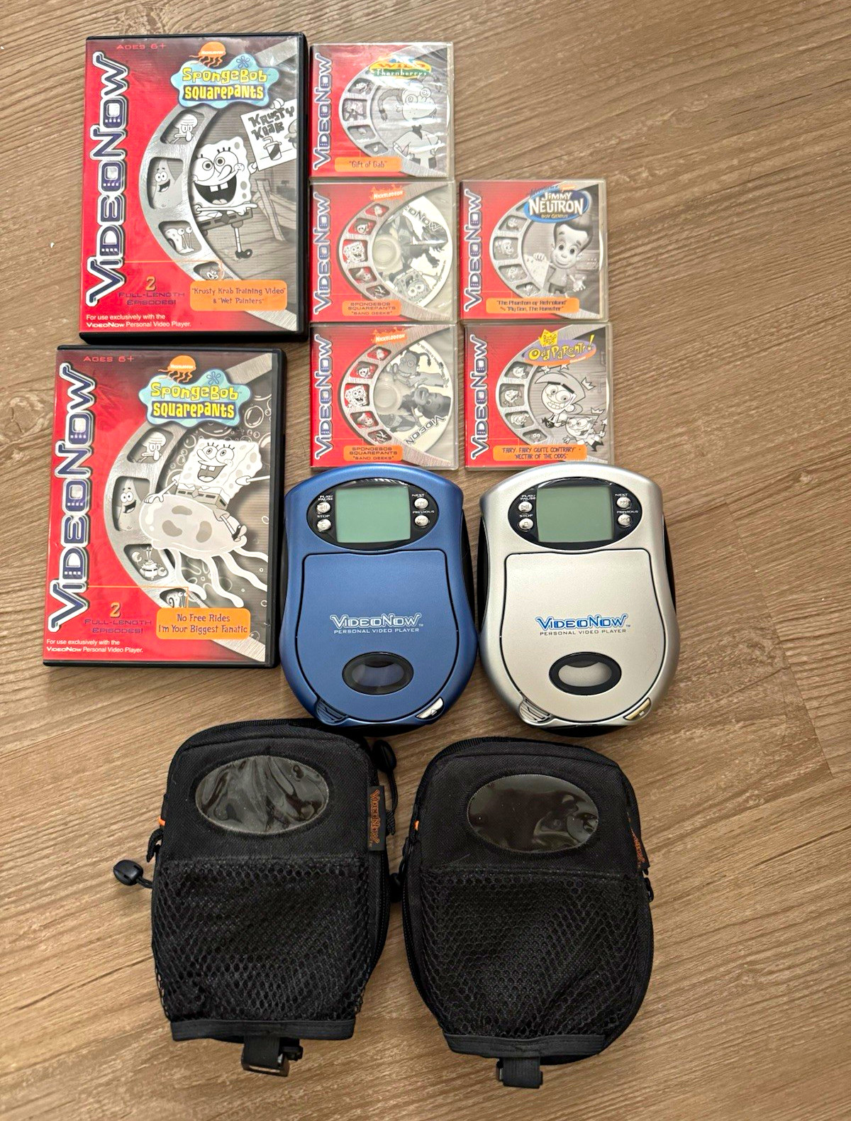 VideoNow Personal Video Player Lot: 2 Players, Discs & Mesh Cases Nickelodeon
