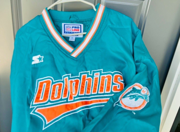 Vintage 90s Miami Dolphins Starter Pullover Jacket NFL XL Dan Marino Era NWOT Vintage 90s Miami Dolphins Starter Pullover Jacket NFL XL Dan Marino Era NWOT