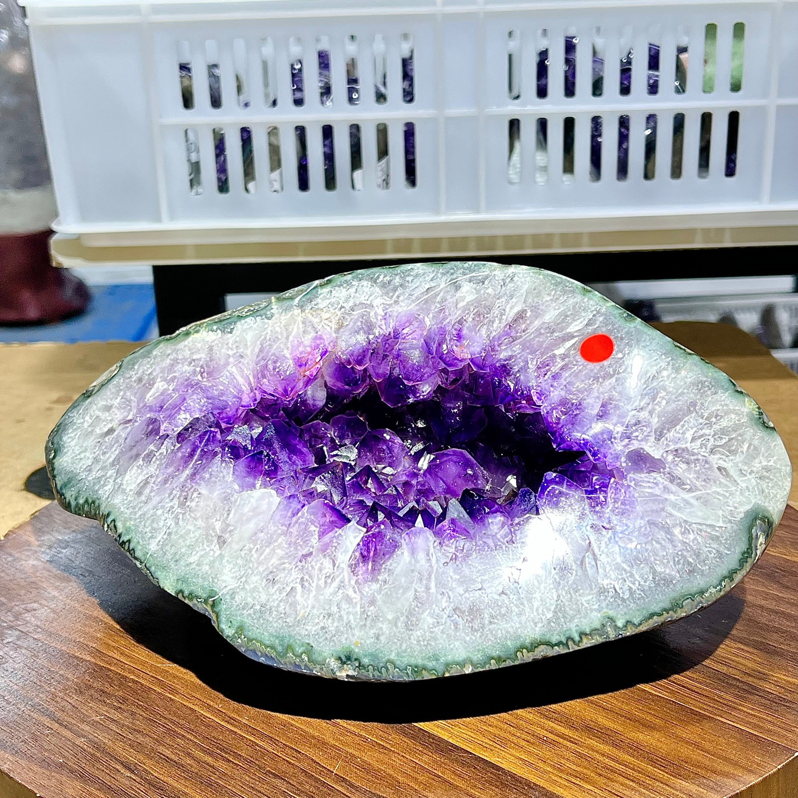 8.02LB High quality natural amethyst coin bags attract wealth