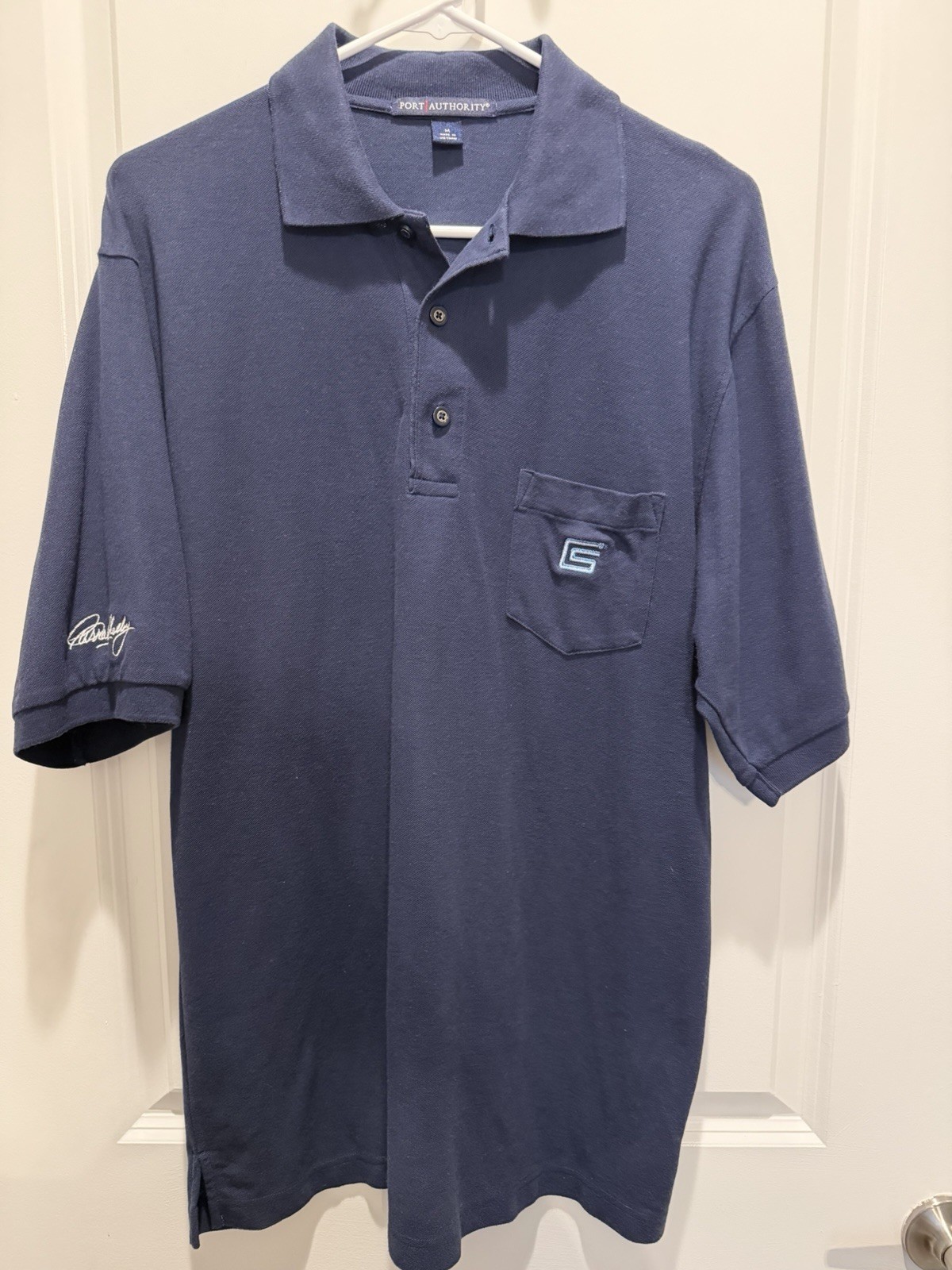 Carroll Shelby Short Sleeve Polo Shirt Size Medium Navy Blue Carroll Shelby Short Sleeve Polo Shirt Size Medium Navy Blue