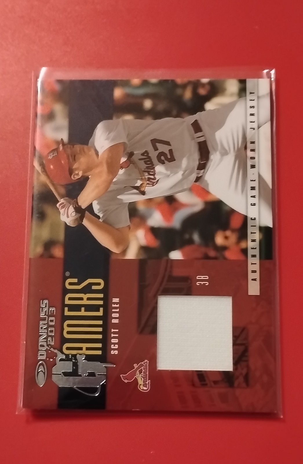 2003 Donruss - Gamers Scott Rolen #G-28 /500 (MEM)
