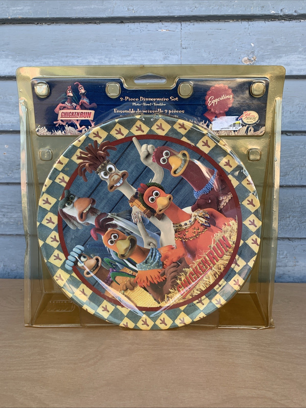 New Chicken Run Movie 3 Piece Dinnerware Set Vtg 1999 Melamine Plate, Bowl, Cup New Chicken Run Movie 3 Piece Dinnerware Set Vtg 1999 Melamine Plate, Bowl, Cup