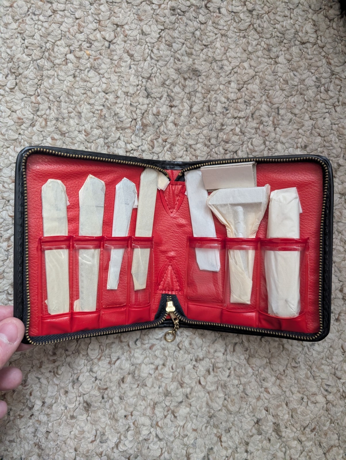 Vintage Barlow 7 Piece Executive Stainless Steel Tool Kit In Zipper Case Japan Vintage Barlow 7 Piece Executive Stainless Steel Tool Kit In Zipper Case Japan