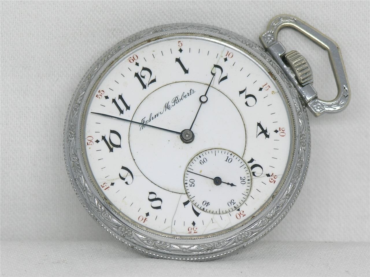VERY RARE 16S ILLINOIS 21 JEWEL 174-B POCKET WATCH, 50 TOTAL MADE, RUNNING