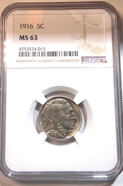 1916 Buffalo Nickel NGC MS 63 - Lots of Pastel Coloring - Beautiful Coin 1916 Buffalo Nickel NGC MS 63 - Lots of Pastel Coloring - Beautiful Coin