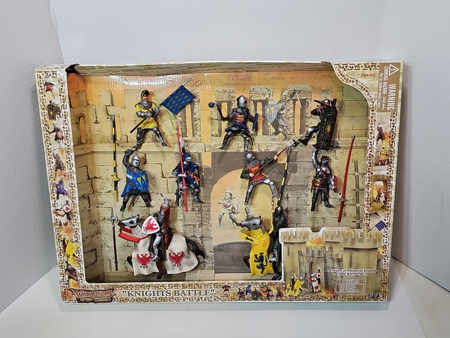 Warriors Of The World Knights Battle No.21762 NIB BBI 9 Knights & 2 Warhorse