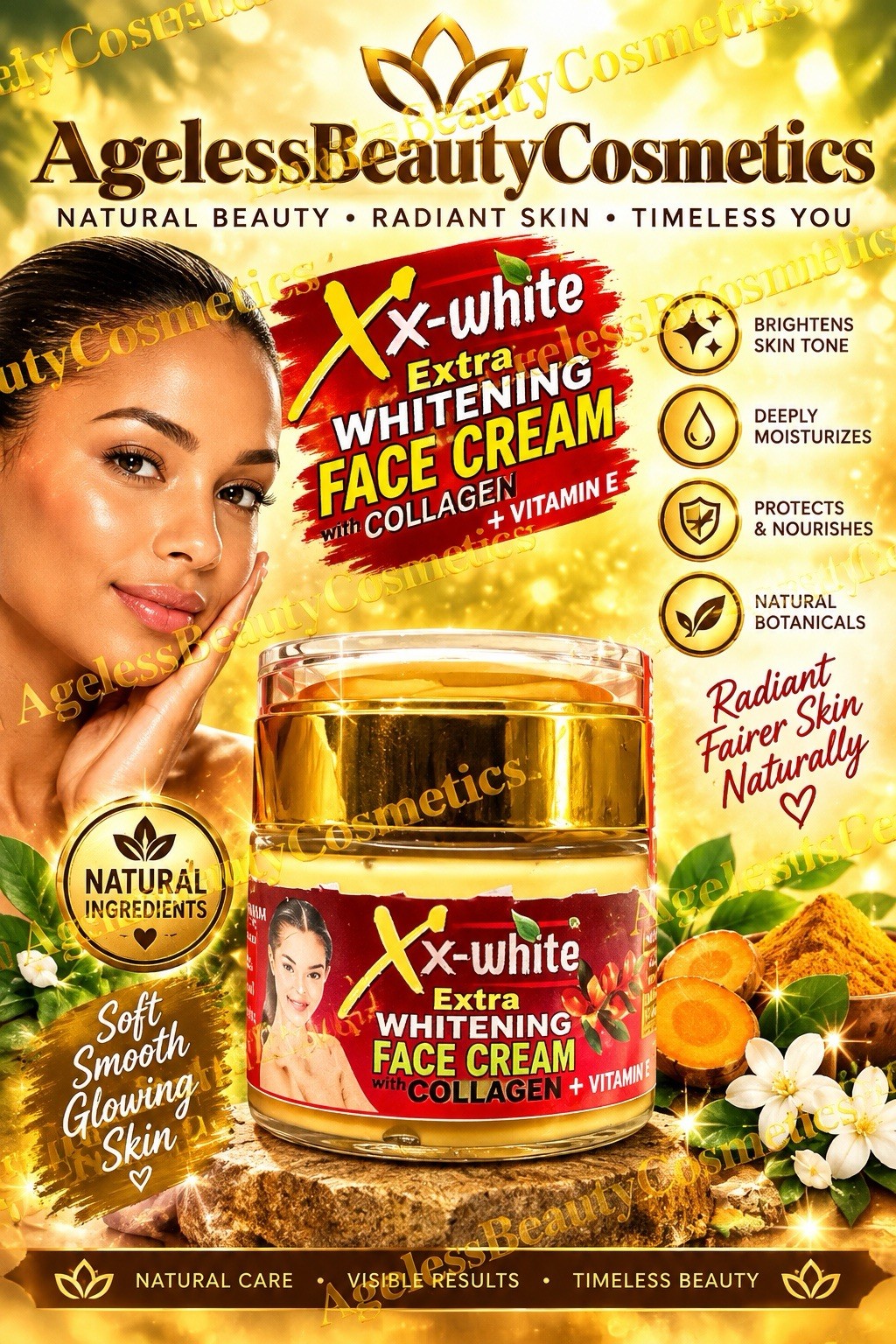 Xx-White Extra Whitening Face Cream With Collagen & Vitamin 7 days 💯 50g Xx-White Extra Whitening Face Cream With Collagen & Vitamin 7 days 💯 50g