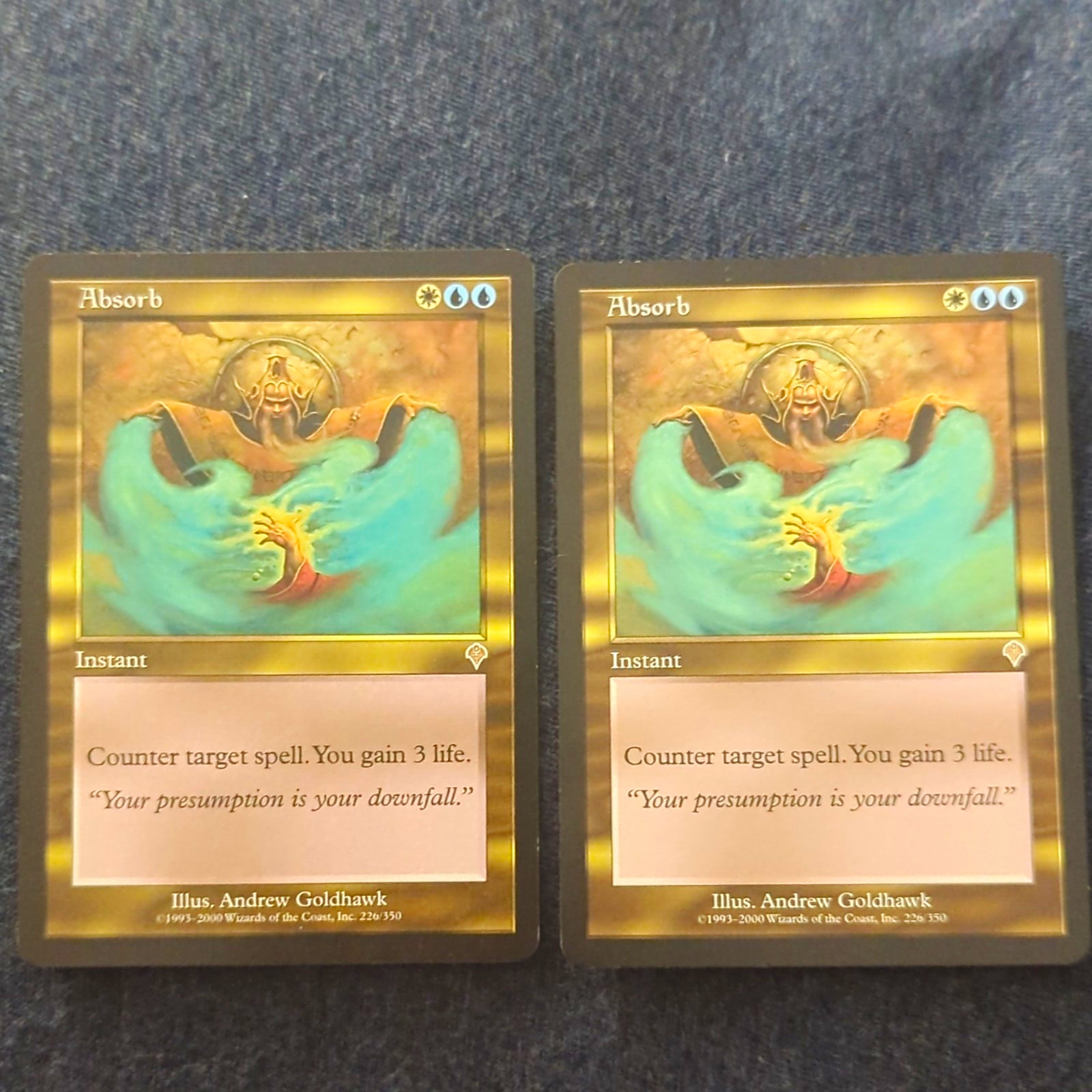 Wizards of the Coast Magic: The Gathering Absorb 226/350 Invasion Instant x2