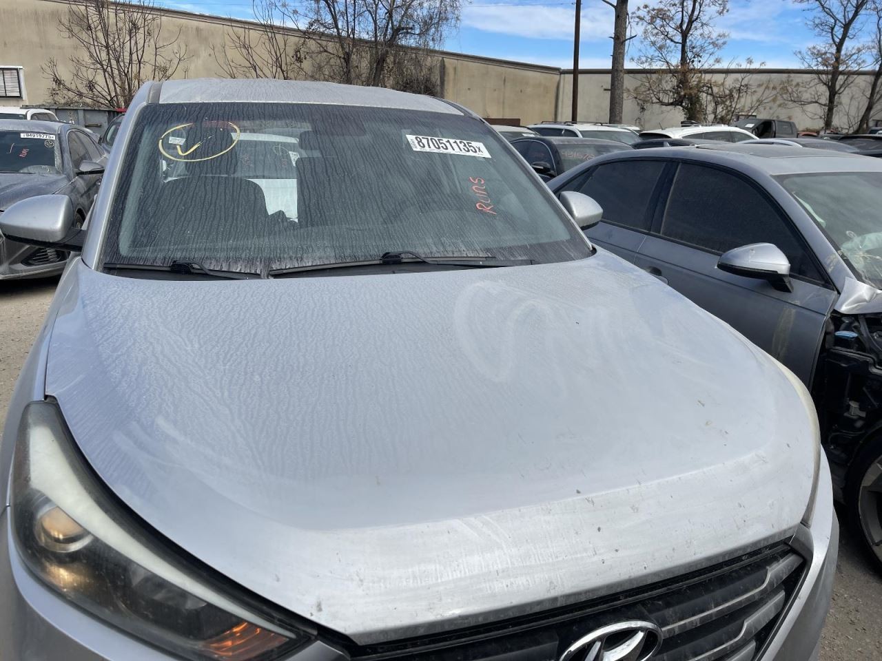 Front Hood Panel 2016-2021 Hyundai Tucson U5S Chromium Silver Metallic    998411