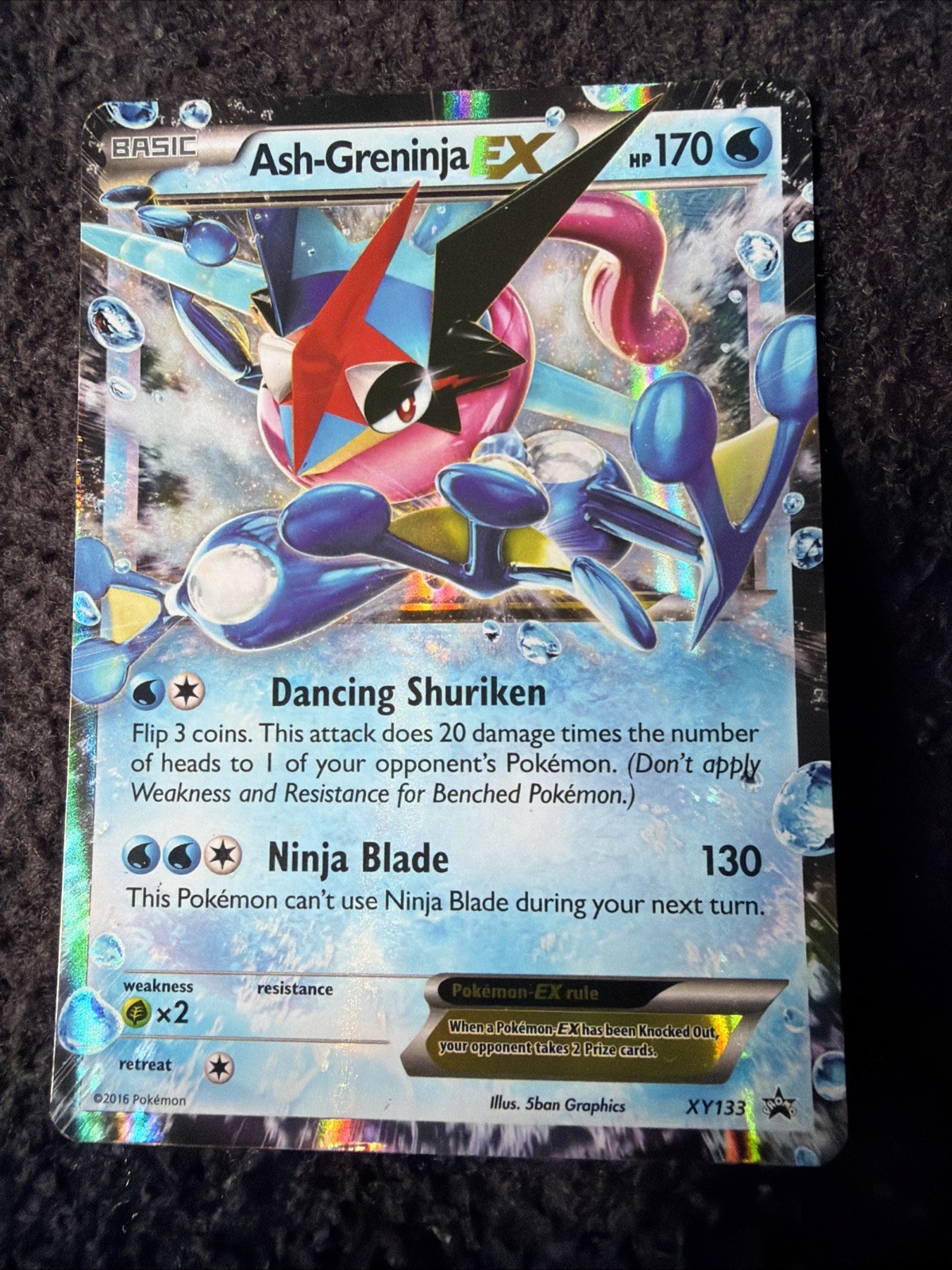 Ash-Greninja EX #XY133 XY Promo Holo English 2016 LP/MP Ash-Greninja EX #XY133 XY Promo Holo English 2016 LP/MP