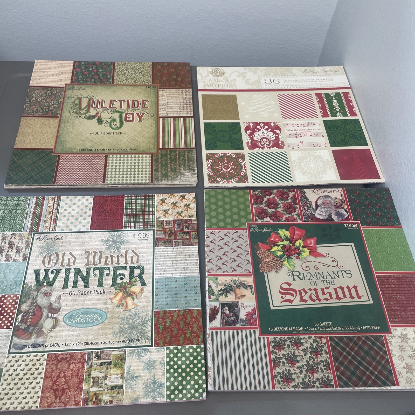 christmas scrapbooking Junk paper studio Lot Anna Griffin NEW christmas scrapbooking Junk paper studio Lot Anna Griffin NEW
