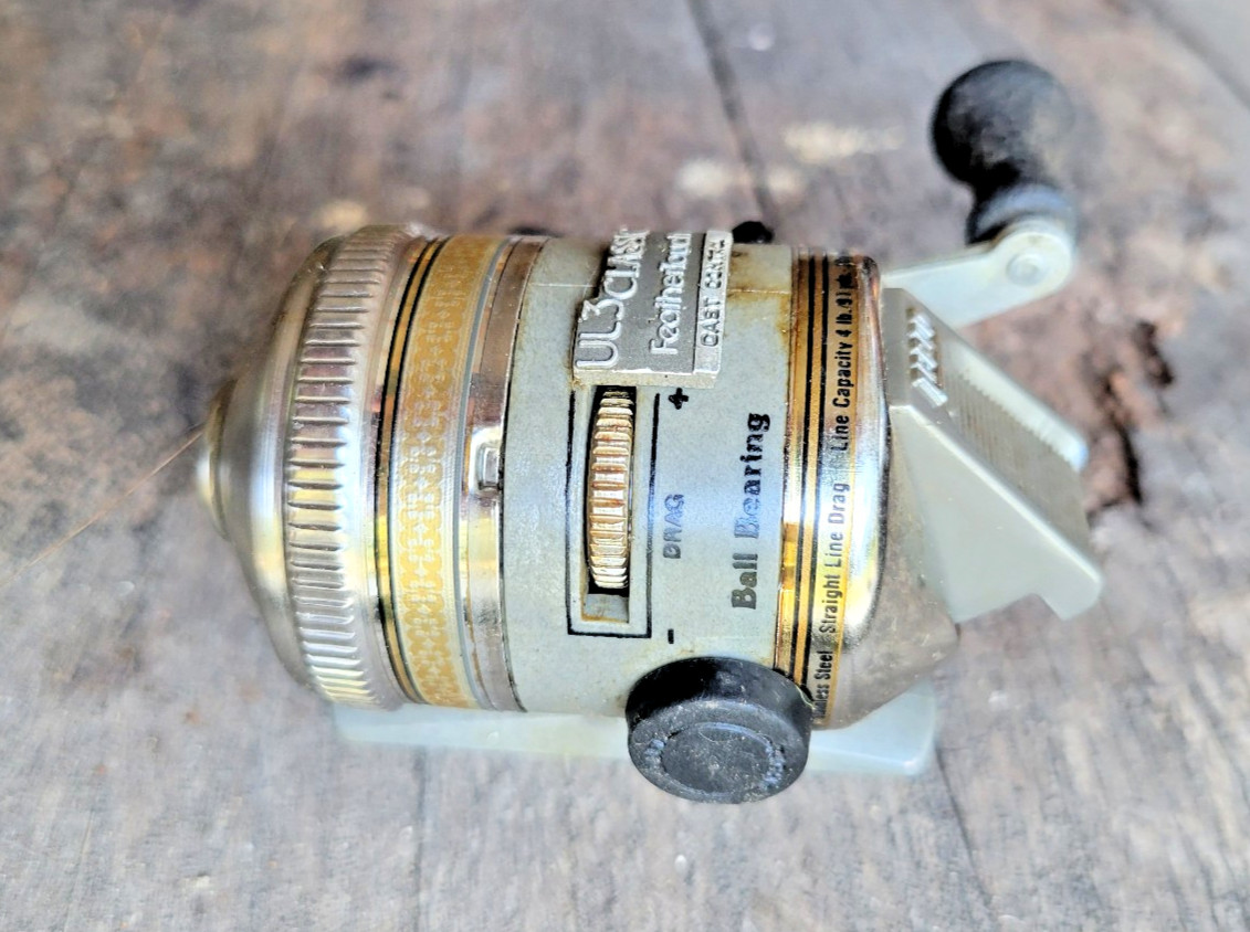 Vintage Zebco UL3 Classic Gold Ultra Light Casting Reel Made in USA Vintage Zebco UL3 Classic Gold Ultra Light Casting Reel Made in USA